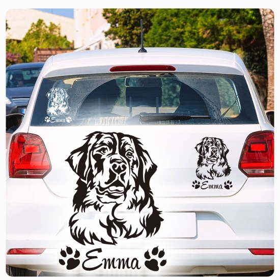 Berner Sennenhund Name Pfoten Autoaufkleber Auto Aufkleber Sticker A907