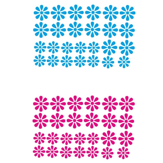 Fahrradaufkleber Aufkleber Blumen Blüten Sticker SET F090