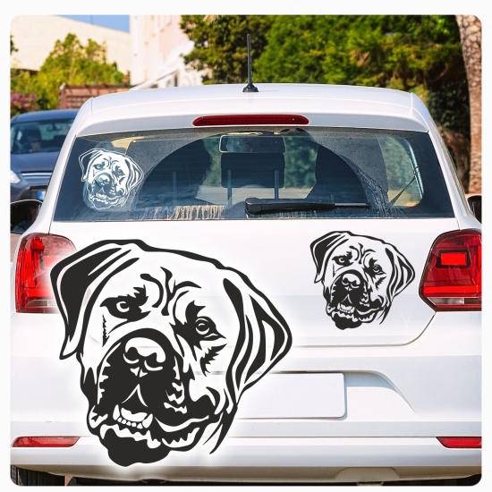 Boerboel Kopf Autoaufkleber Auto Aufkleber Sticker Hund Pfoten A1703