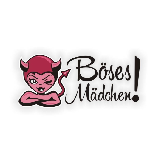 Böses Mädchen! Auto Aufkleber Teufelchen Teufel Sticker DA888