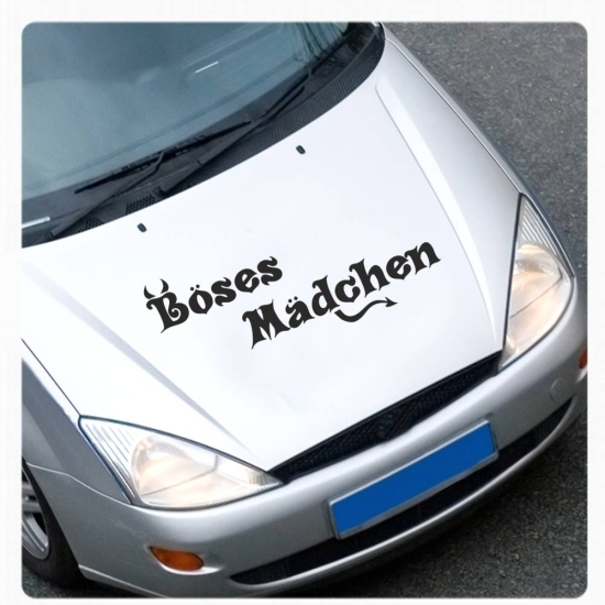 Böses Mädchen Motorhauben Aufkleber Sticker Auto Autoaufkleber Böhses A3090