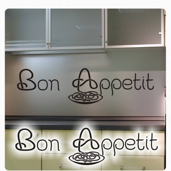 Bon Appetit Wandtattoo Wandaufkleber Küche W996