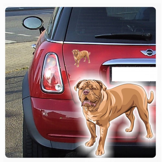 Auto Aufkleber Bordeaux Dogge Autoaufkleber Hunde Mastiff Digitaldruck DA521