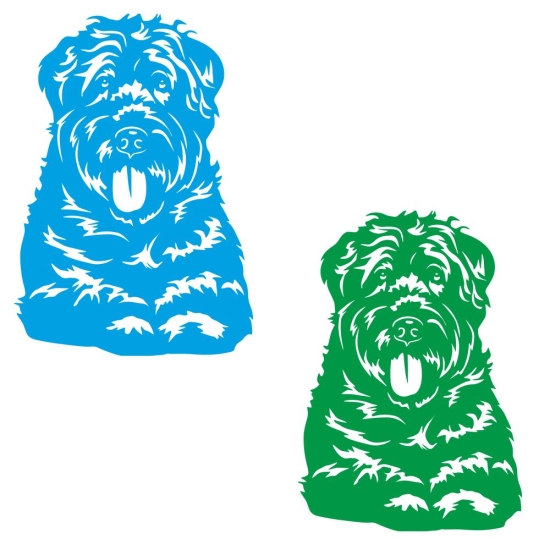 Auto Aufkleber Bouvier des Flandres Hund Pfoten Sticker A4199