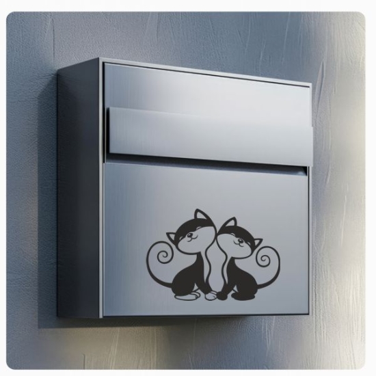Briefkastenaufkleber Katzenliebe Katzen Aufkleber Sticker B021