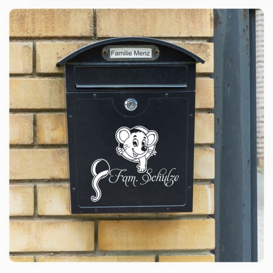 Briefkastenaufkleber Maus Namen Aufkleber Sticker B011