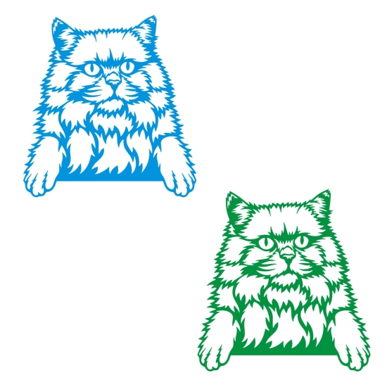 Britisch Langhaar Katze Kitty Auto Aufkleber Autoaufkleber Sticker Aufkleber  A1141