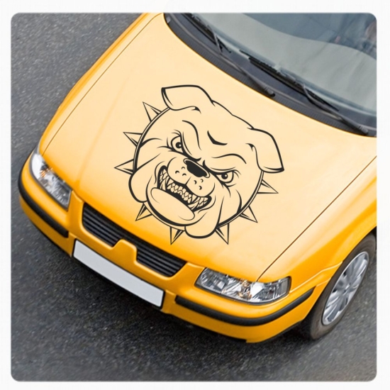 Autoaufkleber Bulldogge Auto Aufkleber Motorhauben Sticker Comic A403