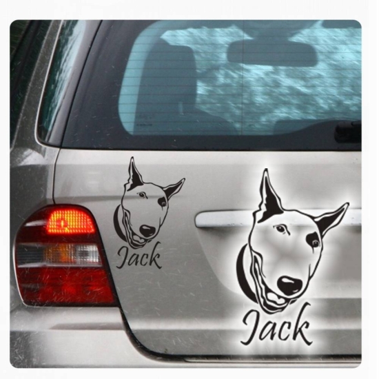 Bull Terrier Auto Aufkleber Hundeaufkleber Autoaufkleber Sticker A1126