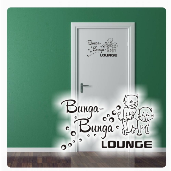 Tür Aufkleber Bunga-Bunga Lounge Wandtattoo Sticker Türaufkleber T275
