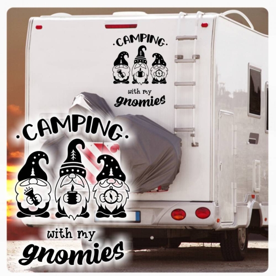 Camping Gnomes Wohnmobil Aufkleber Sticker Wohnwagen WoMo219