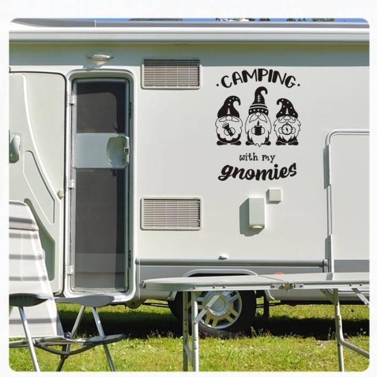 Camping Gnomes Wohnmobil Aufkleber Sticker Wohnwagen WoMo219