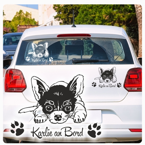 Auto Aufkleber Chihuahua Pfoten Autoaufkleber Hund Sticker A4045