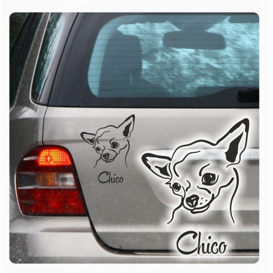 Auto Aufkleber Chihuahua Name Autoaufkleber Hund Pfoten Hundeaufkleber A3012