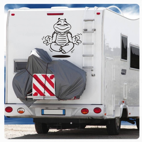 Chillkröte Schildkröte Chillen Yoga Wohnmobil Aufkleber Wohnwagen Sticker WoMo285