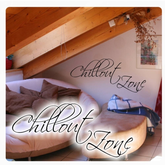 Chillout Zone Wandtattoo Wandaufkleber Wohnzimmer W594