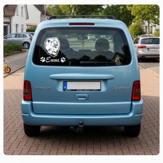 Hundeaufkleber Chow Chow Name Auto Aufkleber Sticker A525