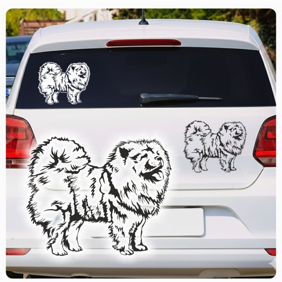 Hundeaufkleber Chow Chow Name Auto Aufkleber Sticker A524