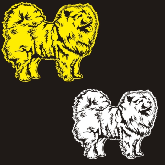Preview: Hundeaufkleber Chow Chow Name Auto Aufkleber Sticker A524