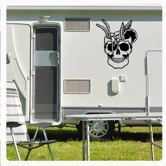 Cocktail Skull Bones Wohnmobil Aufkleber Caravan Sticker WoMo307Wohnmobil Aufkleber Caravan Sticker WoMo305es Wohnmobil Aufkleber Caravan Sticker WoMo305