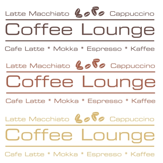 Wandtattoo Coffee Lounge Kaffee Latte Mokka Espresso Wandaufkleber Küche W1666