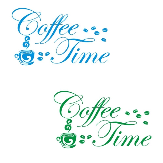 Coffee Time Kaffee Wandtattoo Wandaufkleber Küche W892