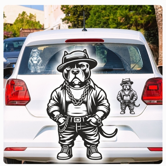Cool Pitbull Gangster Auto Aufkleber Autoaufkleber Sticker Aufkleber A4219