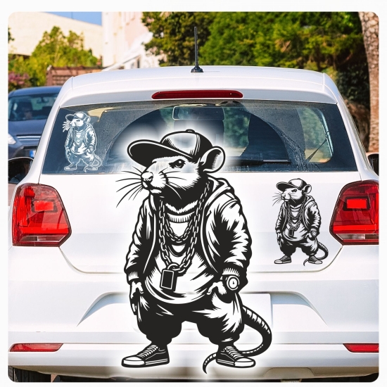 Cool Ratte Maus Gangster Auto Aufkleber Autoaufkleber Sticker Aufkleber A4221
