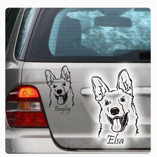 Deutscher Schäferhund Name Auto Aufkleber Autoaufkleber Sticker A1127
