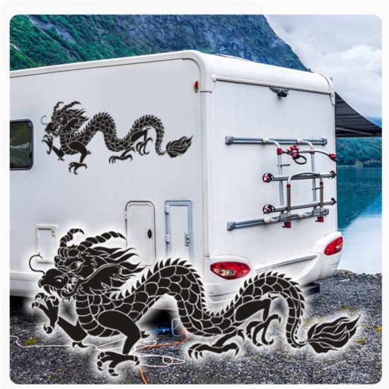 Wohnmobil Aufkleber Dragon Drachen China WoMo Caravan Aufkleber Sticker WoMo127