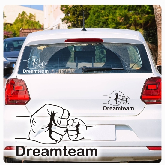 Autoaufkleber Name Dreamteam Sidekick Baby Sticker Aufkleber Auto A1158