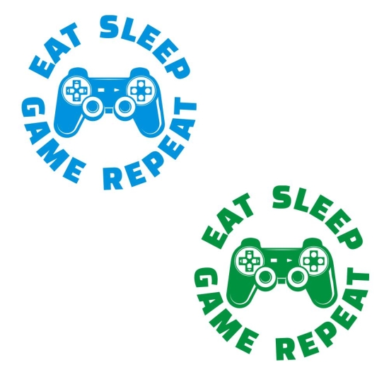 Eat Sleep Game Repeat Wandtattoo Türaufkleber Tür Aufkleber Sticker T807