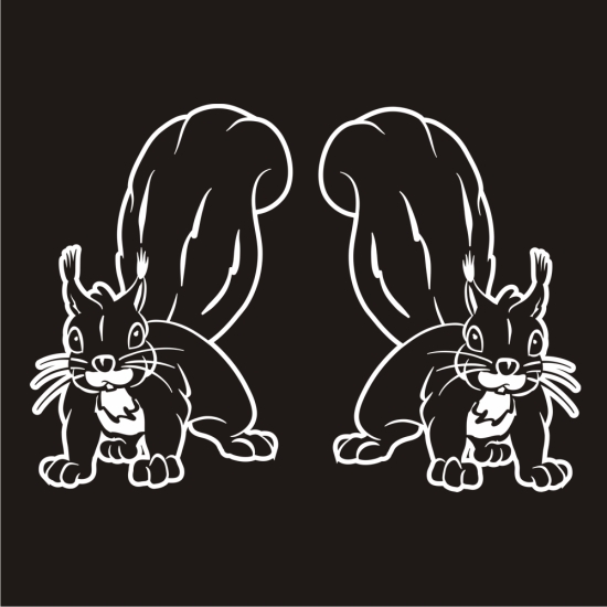 Eichhörnchen Auto Aufkleber Eichkatzerl 2er Set Sticker A596ngel Angel 2er Set Sticker A596