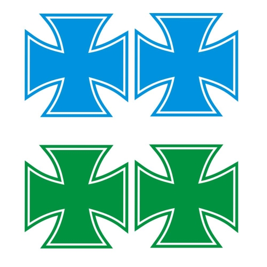 Aufkleber Eisernes Kreuz Iron Cross Autoaukleber Sticker Schwarz auf weißem  Grund