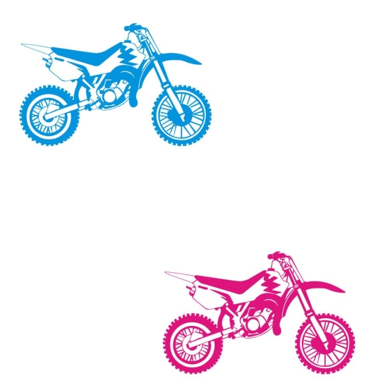 Motorradanhänger Motorrad Enduro Geländemaschine Aufkleber Sticker
