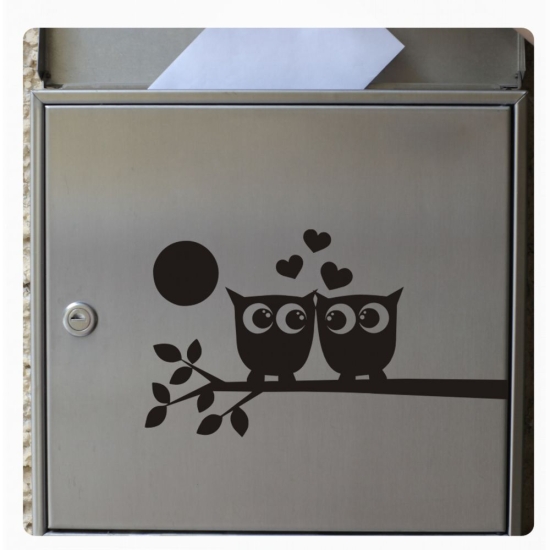 Briefkastenaufkleber Eulen Aufkleber Sticker B012