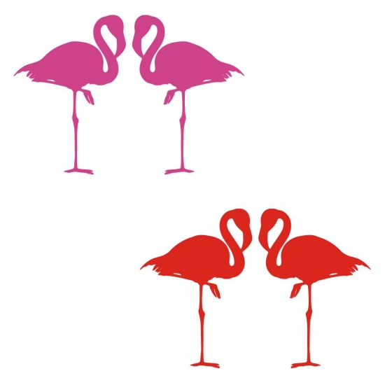 Flamingo Hawaii pink Auto Aufkleber 2er Set Sticker A658