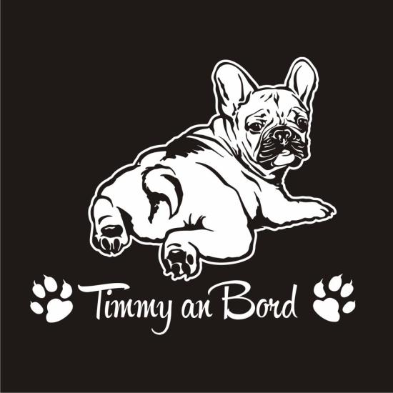 Französische Bulldogge Name Auto Aufkleber Hundeaufkleber Autoaufkleber Sticker A614