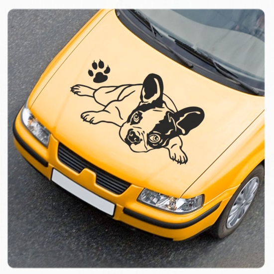 Auto Aufkleber Französische Bulldogge Name Autoaufkleber Sticker A4036