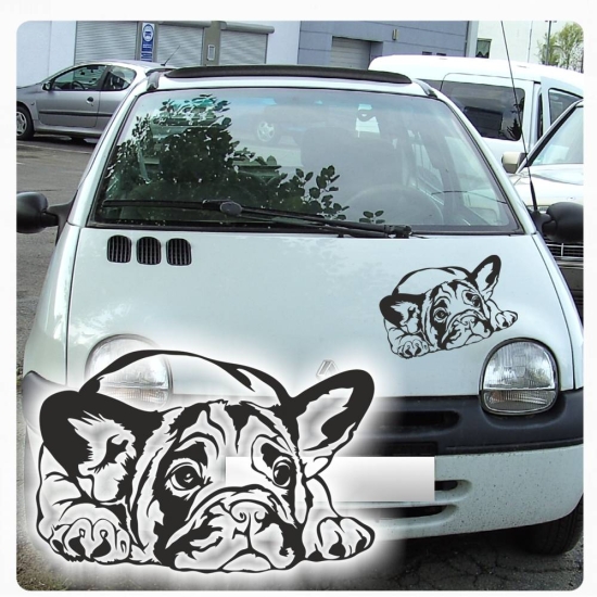 Auto Aufkleber Französische Bulldogge Hund Pfoten Autoaufkleber Sticker A4050