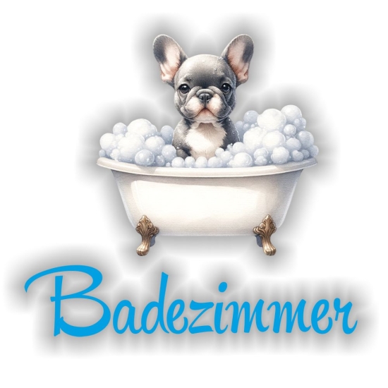 Türaufkleber Badezimmer Französische Bulldogge French Bulldog Digitaldruck Wandtattoo Türtattoo DT614