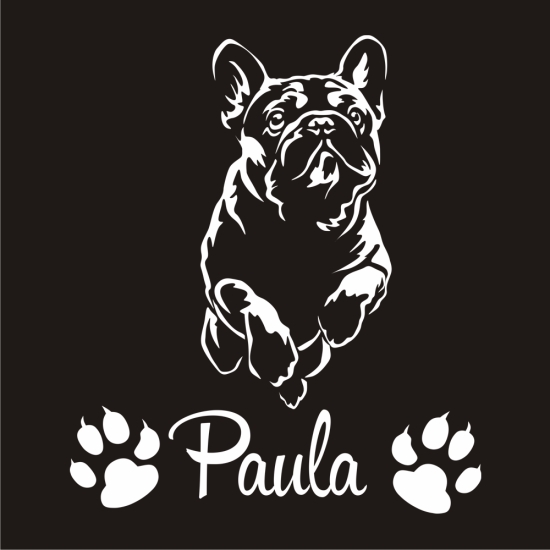 Französische Bulldogge laufend springend Autoaufkleber Aufkleber Sticker Agility A4261