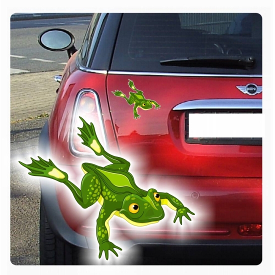 Auto Aufkleber Frosch Frog Frösche Crazy Funny FUN Sticker Lustig Digitaldruck DA022