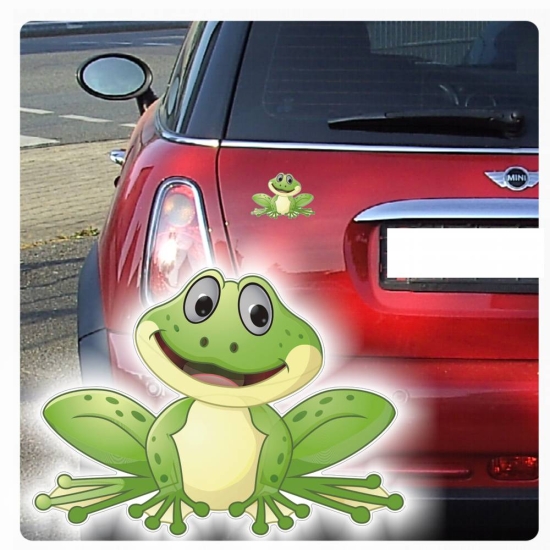 Auto Aufkleber Frosch Frog Frösche Crazy Funny FUN Sticker Lustig  Digitaldruck DA034