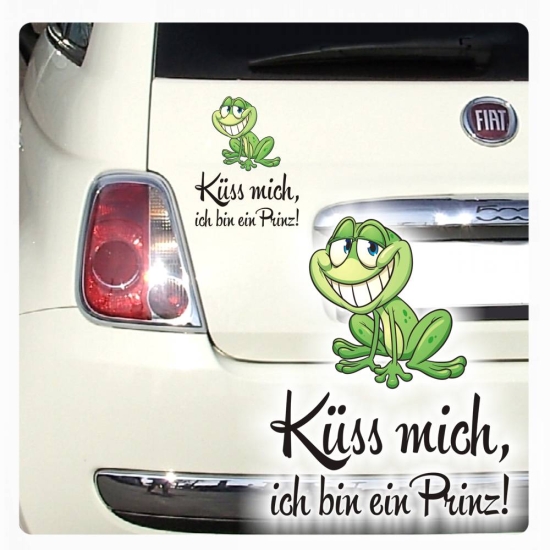 Frosch Küss mich, ich bin ein Prinz! Auto Aufkleber Sticker DA1006