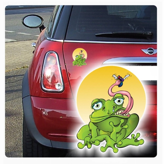 Aufkleber Funny frog, Frosch, Sticker, cool frog, funny decal, Tuning, ca  10cm