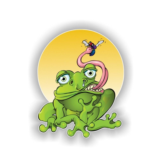 Auto Aufkleber Frosch Frog Crazy Funny FUN Sticker Lustig Digitaldruck DA006