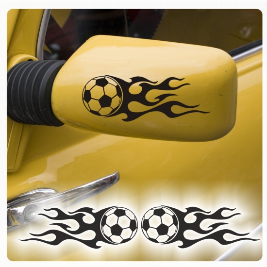 Flames Fussball Fußball Auto Aufkleber Autoaufkleber Sticker A2014