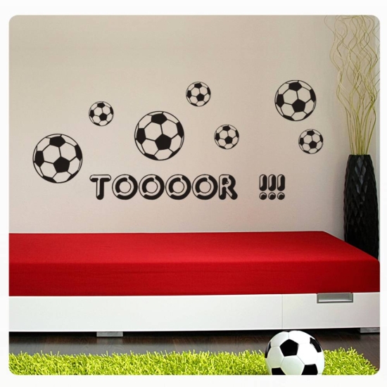 Tor Tooor! Fussball Fußball SET Wandtattoo Wandaufkleber W1412