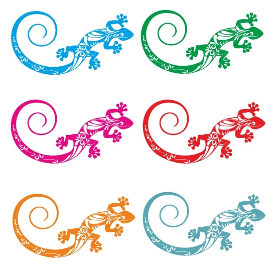 Preview: Briefkasten Aufkleber Gecko Gekko Echse Auto Sticker Briefkastenaufkleber B001